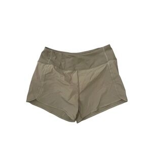 Gradual Womens Running Shorts Khaki Tan Athletic Gym Workout Zipper Pocket Size